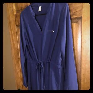 BLUE cinched waistline dress